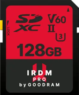 GOODRAM SDHC IRDM PRO 128GB V60 UHS-II U3 256/120MB/s