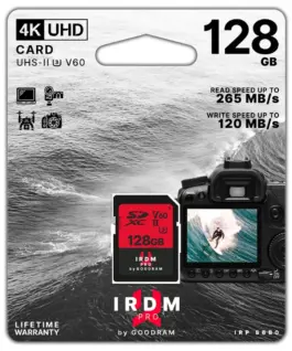 GOODRAM SDHC IRDM PRO 128GB V60 UHS-II U3 256/120MB/s