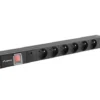 Lanberg Power strip PDU rack 19 inch 1U 16A 8X 230V PL 2 черен