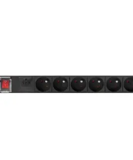 Alternative view of Lanberg Power strip PDU rack 19 inch 1U 16A 6X 230V PL 2m черен