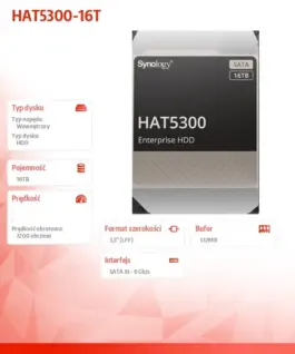 Alternative view of Synology HDD SATA 16TB HAT5300 16TB SATA 7,2k 3,5 512e