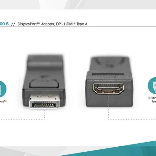 Digitus адаптер DisplayPort/HDMI M/Z
