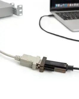 Alternative view of Digitus кабел адаптер USB 2.0 HighSpeed Type USB C / RS232 M / Z черен 1m