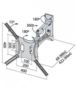 Alternative view of TB TB TV wall mount TB-254E up to 60 inches 30kg
