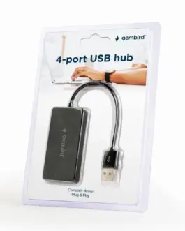 Alternative view of Gembird USB 4port Hub черен