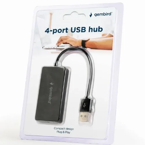 Alternative view of Gembird USB 4port Hub черен