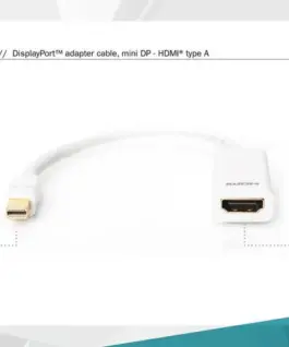 Digitus адаптер DisplayPort 1.1a miniDP-HDMI A MM 0.15m
