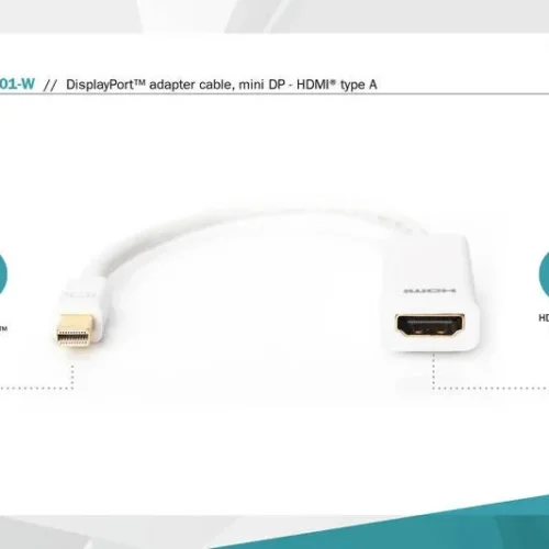 Digitus адаптер DisplayPort 1.1a miniDP-HDMI A MM 0.15m