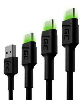 Green Cell 3x кабел GC Ray USB-C