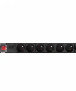 Alternative view of Lanberg Surge protector Rack PDU 19 1U 10A 7X 230V PL 2m черен C14