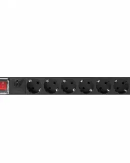 Alternative view of Lanberg Surge protector Rack PDU 19 1U 16A 7X SCHUKO 2m черен