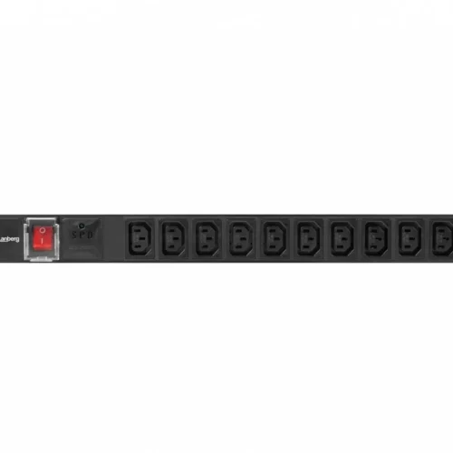 Alternative view of Lanberg Surge protector Rack PDU 19 inch 1U 10A 10X IEC C13 2m C14 черен