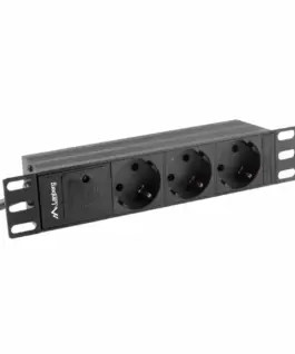 Lanberg Surge protector Rack PDU 10 1U 3x Schuko 2m 10A черен C14