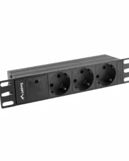 Lanberg Surge protector Rack PDU 10 1U 3x Schuko 2m 10A черен C14