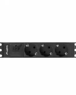 Alternative view of Lanberg Surge protector Rack PDU 10 1U 3x Schuko 2m 10A черен C14