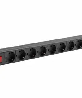 Lanberg Rack PDU 1U 9xSchuko PDU-09F-0300-BK 16A 9xSchuko 3m черен
