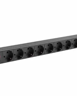 Lanberg Rack PDU 1U 9xSchuko PDU-09F-0300-BK 16A 9xSchuko 3m черен