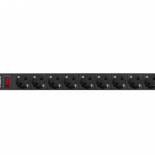 Alternative view of Lanberg Rack PDU 1U 9xSchuko PDU-09F-0300-BK 16A 9xSchuko 3m черен