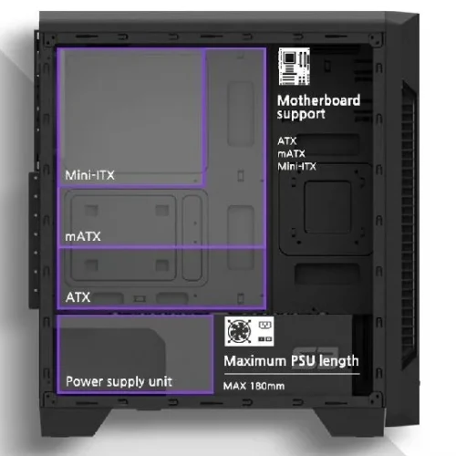 Alternative view of Zalman кутия за компютър S3 ATX Mid Tower кутия за компютър 120mm fan