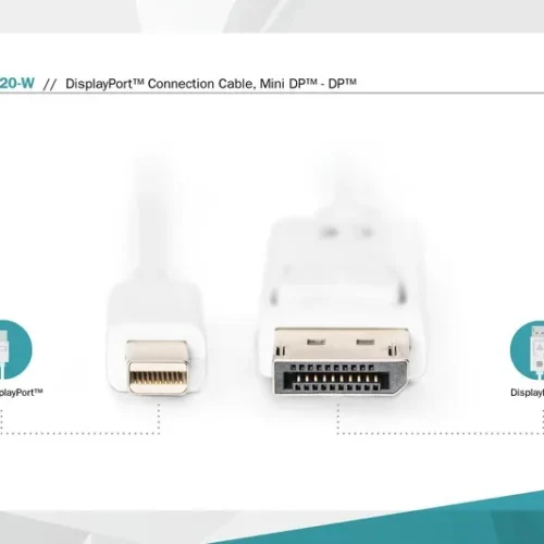 Digitus кабел DisplayPort 1.1a Mini DP-DP M / M 2.0m