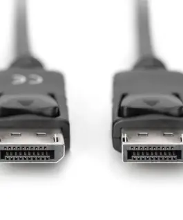 Alternative view of Digitus кабел за връзка DisplayPort with snaps 1080p 60Hz FHD Type DP / DP M / M черен 3m