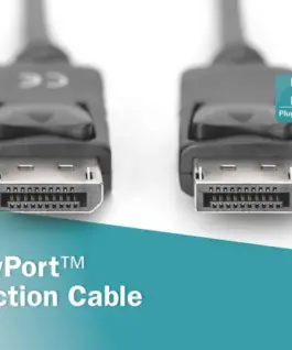 Digitus кабел за връзка DisplayPort with snaps 1080p 60Hz FHD Type DP / DP M / M черен
