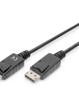 Digitus кабел за връзка DisplayPort with snaps 1080p 60Hz FHD Type DP / DP M / M черен