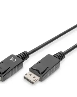 Digitus кабел за връзка DisplayPort with snaps 1080p 60Hz FHD Type DP / DP M / M черен
