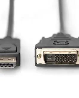 Alternative view of Digitus DisplayPort кабел with snap 1080p 60Hz FHD Type DP / DVI-D (24 + 1) M / M 2m