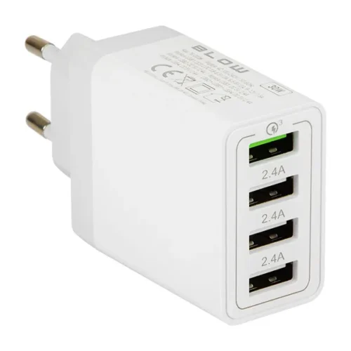 BLOW BLOW мрежово зарядно z gn.USBx4 QC3.0 30W