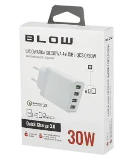 Alternative view of BLOW BLOW мрежово зарядно z gn.USBx4 QC3.0 30W