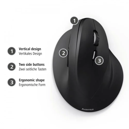 Hama Ergonomic mouse Hama EMC-500 черен