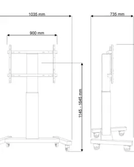 Alternative view of Neomounts Mobile stand PLASMA-M2250черен 42-100 130KG 200X200-800X600