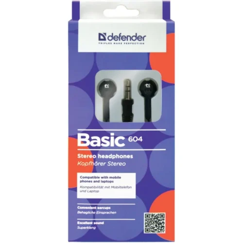 Alternative view of Defender EARPHONES BASIC 604 черен