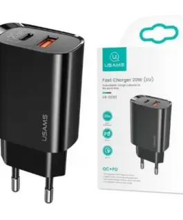 Alternative view of USAMS Usams phone зарядно 1xU SB-C+1xUSB T35 20W PD3.
