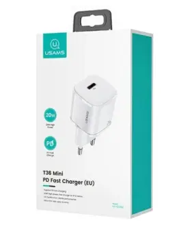 Alternative view of USAMS Usams phone зарядно T36 1xUSB-C+Lightning PD3.0