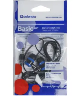 Alternative view of Defender EARPHONES BASIC 616 черен-BLUE