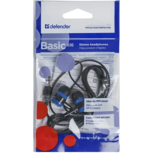 Defender EARPHONES BASIC 616 черен-син
