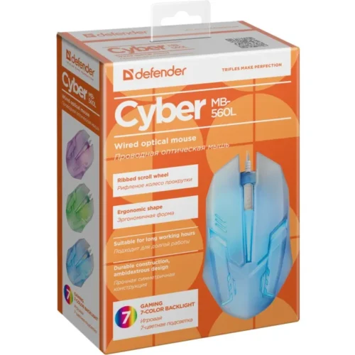 Defender OPTICAL MOUSE CYBER MB560L бял
