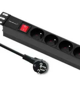 Qoltec Power strip for RACK 1U 16A, PDU, 8xFRENCH, 2m