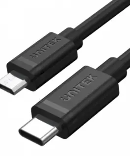 Unitek USB кабел Type-C microUSB; 1m; Y-C473BK