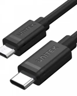Unitek USB кабел Type-C microUSB; 1m; Y-C473BK