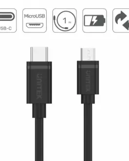 Alternative view of Unitek USB кабел Type-C microUSB, 1m, Y-C473BK