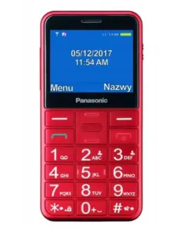 Alternative view of Panasonic Senior mobile phone KX-TU155 червен