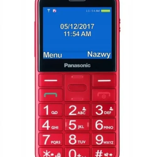 Alternative view of Panasonic Senior mobile phone KX-TU155 червен