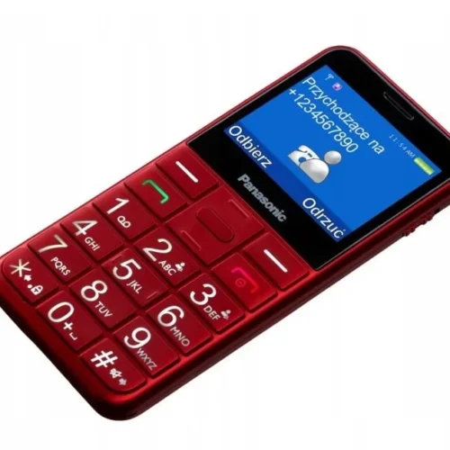 Panasonic Senior mobile phone KX-TU155 червен