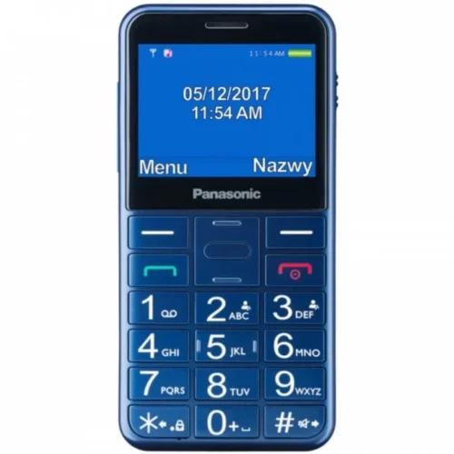 Alternative view of Panasonic Senior mobile phone KX-TU155 blue