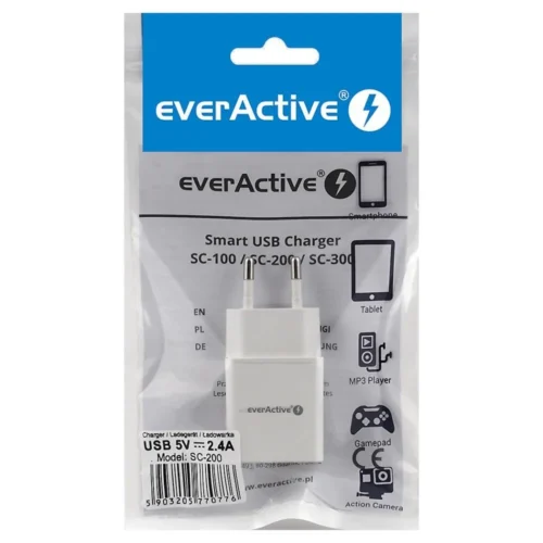 Alternative view of everActive зарядно 1xUSB SC200 2,4 A