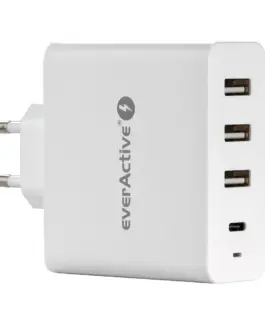 everActive зарядно 3xUSB, USB-C PD 60,5W