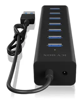 Alternative view of IcyBox ICY BOX IB-HUB1700-U3 7-Port USB HUB+powerada